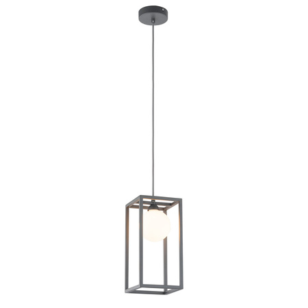 Lampa wisząca Daisy industrialna ramka w kolorze szarym Italux MD-BR4367-D1 GR