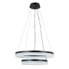 Lampa wisząca dwa czarne pierścienie z akrylowym kloszem LED Italux PND-34533-2L-BK