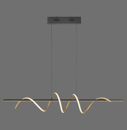 Lampa wisząca spirala mosiądz/czarny EMANDA LED 3000K z funkcją SwitchMo Just Light 19113-68