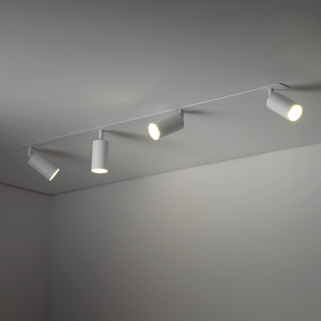 Lampa sufitowa biała listwa podtynkowa 4 ruchome tuby AMIS WHITE 4xGU10 Tk Lighting 10813