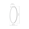 Kinkiet SATURNO BLACK LED 80cm IP44 Milagro ML8852