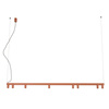 Lampa wisząca podłużna 200cm w kolorze terakota z dodatkowym podświetleniem FOURTY LINE LED VIII Nowodvorski 12424