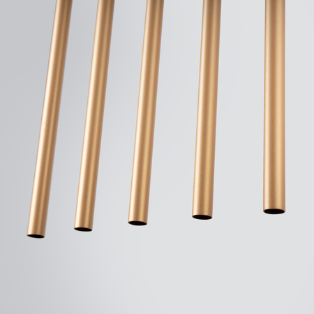 Lampa wisząca tuby złote PASTELO 5L Sollux SL.1173