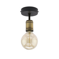 RETRO LAMPA SUFITOWA 1 PŁ CZARNY / PATYNA TK Lighting 1901