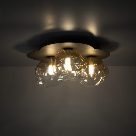Lampa sufitowa w odcieniu brązu z koniakowymi kloszami LAVA NEW BROWN 3XG9 Tk Lighting 11453