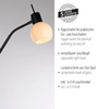 Czarna lampa podłogowa z giętkim ramieniem LOKI 1xE14 Just Light 12157-18