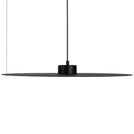 Duża minimalistyczna lampa wisząca czarny talerz z regulacją kąta zawieszenia PIATTO 1xGX53 fi 55cm Milagro MLP2917