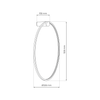 Kinkiet SATURNO BLACK LED 50cm IP44 Milagro ML8850