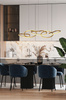 Lampa wisząca złota ANNELI elegancka - nieregularna forma 80 cm – designerska lampa salonu i jadalni LED 3000K Candellux Studio 34-35646