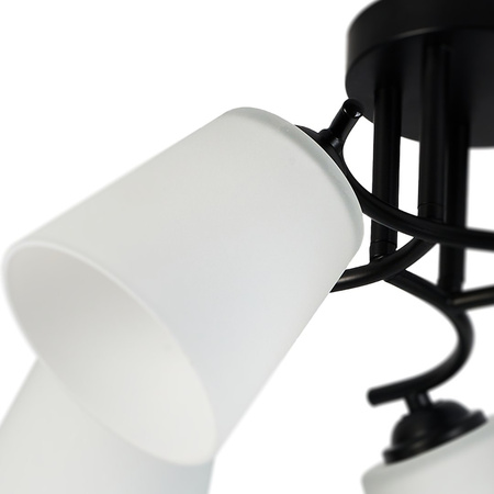 Stylowa czarna pięcopunktowa lampa sufitowa Pafos Black 5xE27 Milagro ML2258