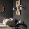 Kinkiet czarny ze szklanymi kloszami 1xE14 SOPHIA COGNAC WHITE Tk Lighting 11587