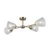 Lampa sufitowa poczwórna antyczne złoto 4xE27 Lamin Italux PND-40697-4-ABR