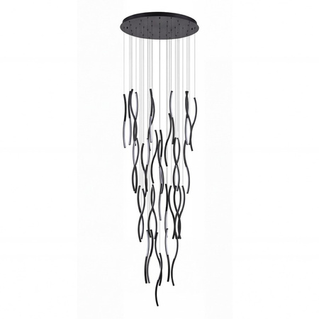 Duża czarna lampa wisząca na antresole FLOW 41 PENDANT 3-STEP DIMM 4000K BK Azzardo AZ7227