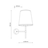 Kinkiet w kolorze sabia z abbazurem z lnu ELIZABETH SABIA 1xE27 Tk Lighting 11166