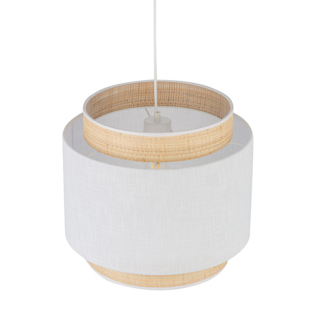Lampa wisząca abażur rafia BOHO NEW WHITE 1 Tk Lighting 5653