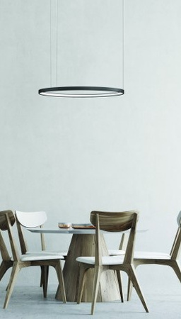 Lampa wisząca AGNES czarna 48cm LED AZzardo AZ5016 sterowana pilotem