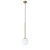 Lampa wisząca zlota z białą kulą o średnicy 15cm Bolti 1xE14 PL0112-GD Yaskr