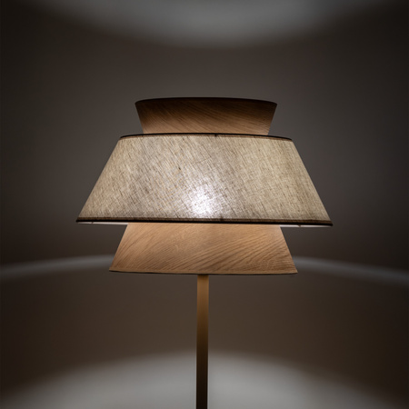 Lampa podłogowa w kolorze sabia  z abażurem 45cm KALUM LEN 1xE27 Tk Lighting 16223