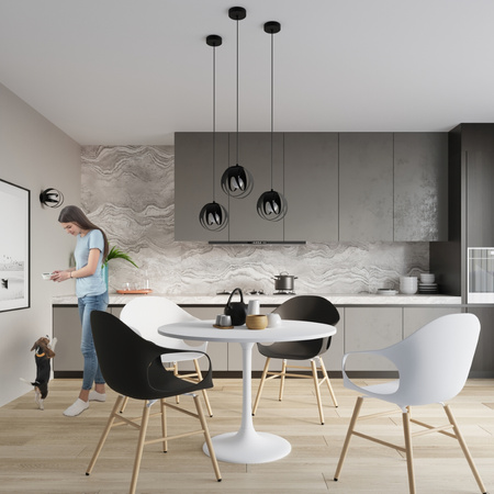 Lampa wisząca TULOS 3L czarna Sollux SL.1089