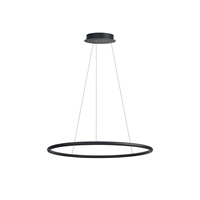 Okrągła czarna lampa wisząca typu ring APUS 80 BK 3000K AZZARDO AZ6532