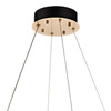Lampa wisząca Deluxe złoty okrąg kryształowy 70cm 35W LED Milagro ML2780