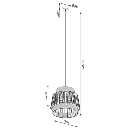 Lampa wisząca BRILO Sollux Lighting SL.1253