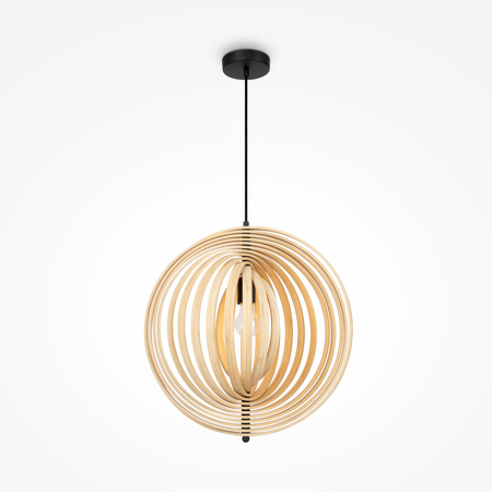 Designerska lampa wisząca kula z drewna – styl skandynawski Roots MOD197PL-01W1 Maytoni
