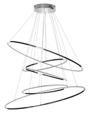 Lampa wisząca duże okręgi chromowane WHEEL XXL CHROME AZZARDO AZ3417 – chromowana lampa LED Ø120 cm
