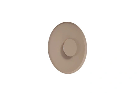 Dekoracyjny płaski okragły kinkiet ścienny o średnicy 50cm w kolorze taupe OTTO WALL 50 LED 3000K Azzardo AZ7279