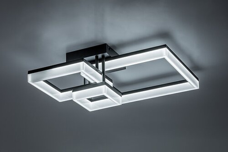 Lampa sufitowa trzy czarne kwadraty LED zmienna barwa światła Amilia Rabalux 71386
