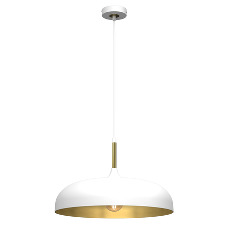 Lampa wisząca LINCOLN WHITE/GOLD 1xE27 45cm MLP7899