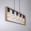 Lampa wisząca drewniana ramka na pięć żarówek RANKY 5xE27 Just Light 15653-18