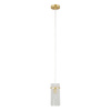 Pojedyńcza złota lampa wisząca ze szklanymi elementami 1xE14 Merto Italux PND-40930-1A-GD