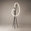 Czarna lampa podłogowa trójnóg LED – świetlna pętla Crochet MOD369FL-L36B3K Maytoni