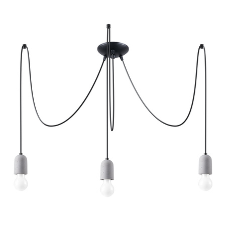 Lampa wisząca pająk beton NESO 3 Sollux Lighting SL.1160