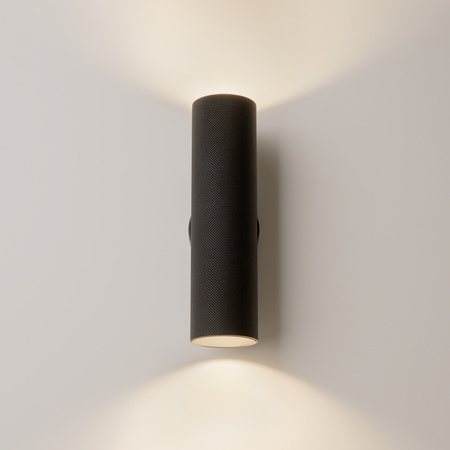Minimalistyczny kinkiet czarny - cylindryczna lampa ścienna do salonu 2xGU10 Artisan C080WL-02-GU10-B Maytoni