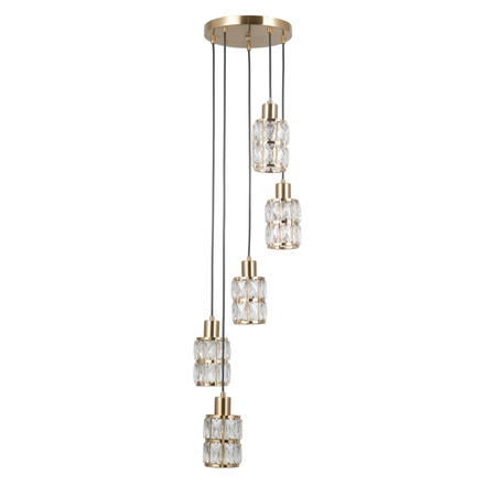 Lampa wisząca Alma złota 5xE27 Italux PND-40668-5-HBR