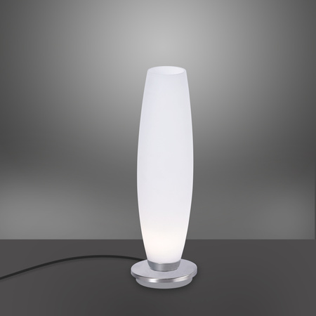 Lampa stołowa szklana o srebrnej podstawie TYRA Paul Neuhaus4027-55 na dotyk