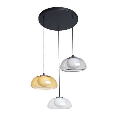 Lampa wisząca Ainale 3xG9 Italux PND-54637-3-BK-SG