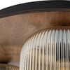 Okrągła lampa sufitowa trzy szklane klosze na drewnianej podstawie SALVIA BROWN 3xE14 Tk Lighting 11068