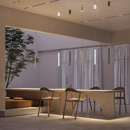 Cienka czarna lampa wisząca tuba 40cm LED 4000K Pro Base MOD159PL-L6B4K2 Maytoni