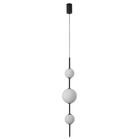 Czarna lampa wisząca trzy szklane kule na jedym zwisie Bolti IP44 LED PL0109-3 Yaskr