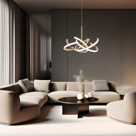 Lampa wisząca Spider 48 cm złota LED CCT Light Prestige LP-1225/1P 48 GD