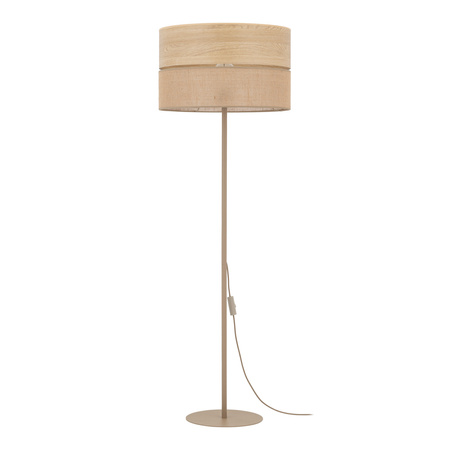 Lampa podłogowa z abażurem 50cm DORMA WOOD JUTA 1xE27 Tk Lighting 16226