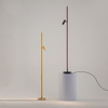 Czarna prosta lampa podłogowa LED 3000K z reflektorem Thin MOD395FL-L28B3K Maytoni