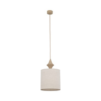 Pojedyńcza lampa wisząca abażur 25cm z lnu AMURA SABIA 1xE27 Tk Lighting 11437