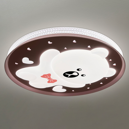Lampa sufitowa plafon do pokoju dziecięcego BEAR PINK 34W LED Milagro ML0247