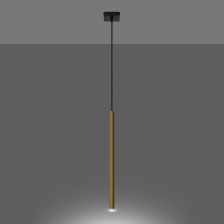 Lampa Wisząca PASTELO 1 złoty połysk Sollux SL.1195