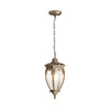 Klasyczna lampa wisząca ogrodowa w kolorze czarno-złotym 1xE27 Fleur O414PL-01GB Maytoni