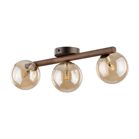 Potrójna lampa sufitowa ESTERA WOOD ORZECH BURSZTYN 3XG9 Tk Lighting 11093